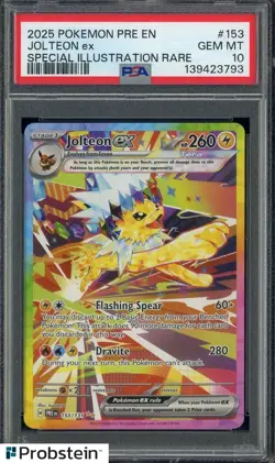 #2 2025 Pokemon PRE EN Special Illustration Rare #153 Jolteon ex PSA 10 GEM MINT - Image 1