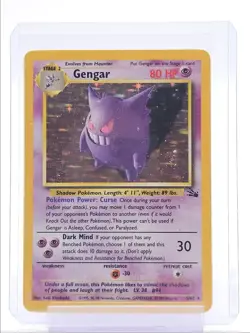 GENGAR 2000 POKEMON BASE SET FOSSIL HOLO RARE 5/62 Q1048 - Image 1