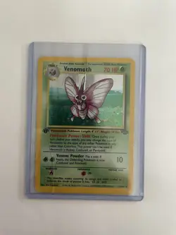Venomoth - 1st Edition Holo - 13/64 Jungle Set - Pokemon TCG - 1999 - HP - Image 1