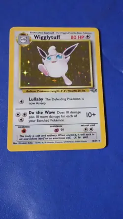 Pokemon TCG Wigglytuff Holo Rare Unlimited Jungle 16/64 80 HP English - Image 1
