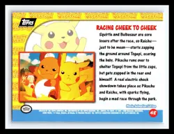 💥 RACING CHEEK TO CHEEK Topps Pokemon Pikachu's Vacation #48 Movie Black Logo - Image 2