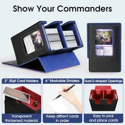 MTG Commander Deck Box-Patented Handle Design, Trading Card Storage Box - Image 5