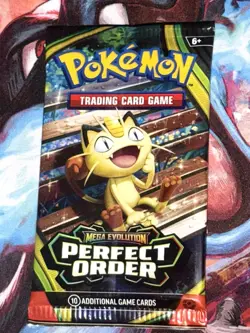 (Ships Fast) Perfect Order Booster Pack Pokemon X 1 - New/Sealed Meowth Art 002 - Image 1