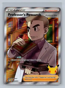 Professor's Research (Professor Oak) 024/025 Celebrations Pokemon NM/M - Image 1