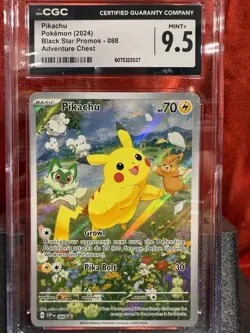 2024 Pokemon Pikachu Adventure Chest 088 SVP Black Star Promo CGC MINT+ 9.5 - Image 1