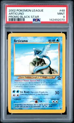 2002 POKEMON LEAGUE PROMO BLACK STAR #48 ARTICUNO PSA 9 - Image 1