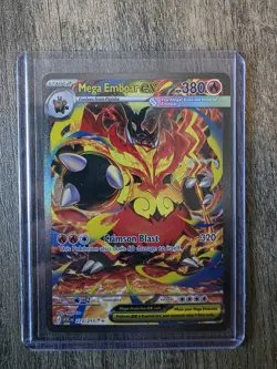 Mega Emboar ex 273/217 SIR Full Art Secret Rare Pokemon Ascended Heroes NM - Image 1