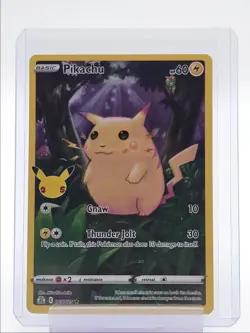 PIKACHU 2021 POKEMON SWSH CELEBRATIONS HOLO RARE A 005/025 Q1048 - Image 1
