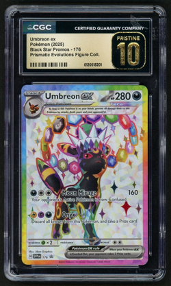 Pokemon 2025 Umbreon ex PE Figure Coll. Black Star Promos #176 CGC PRISTINE 10 - Image 1