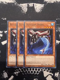 Yu-Gi-Oh 3X Buzzsaw Shark 1st Edition Common LED9 Near Mint - Image 1