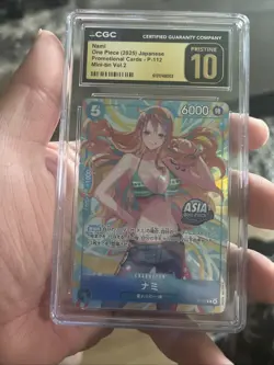 CGC 10 PRISTINE Nami P-112 Mini Tin Asia Promo One Piece 2025 - Image 3