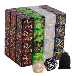 50 MTG Counters Dice Marble Bulk Spindown Life Counter Black&white, Red&green - Image 1