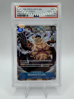 PSA 10 Monkey D Luffy OP11-058 Carrying On His Will Treasure Rare One Piece CCG - Image 1