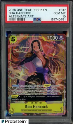 2025 One Piece PRB02 EN Alternate Art #017 Boa Hancock PSA 10 GEM MINT - Image 1