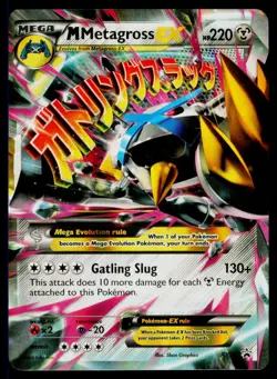 M Metagross EX Shiny - Holo XY35 Promo Pokemon XY Promos HP (Bent Corner) - Image 1