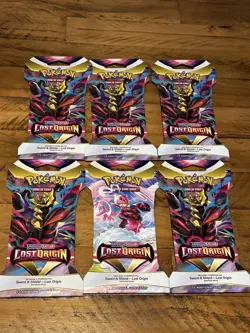 6x Pokemon TCG: Sword & Shield Lost Origin Sleeved Booster Packs - New & Sealed - Image 1