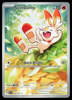 Scorbunny 225/217 Holo Illustration Rare Ascended Heroes Pokemon Card - Image 1