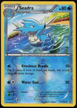Seadra 31/160 LP Primal Clash Uncommon Reverse Holo Pokemon - Image 1
