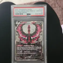 Pokemon Galarian Moltres V Full Art Holo 177/198 Chilling Reign PSA 10 - Image 1