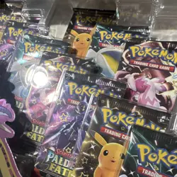 Pokemon Scarlet & Violet Paldean Fates Collection Box Great Tusk ex Iron Treads… - Image 5