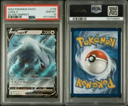 PSA 10 GEM MINT Lugia V #138 Pokemon Sword & Shield Silver Tempest - Image 3