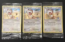 2016 POKEMON TOYS R US PROMO HOLO RARE MEOWTH X3 NM SEALED SET - Image 1