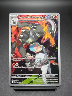 Team Rocket's Houndoom IR 191/182 Destined Rivals Pokemon Card - Image 1