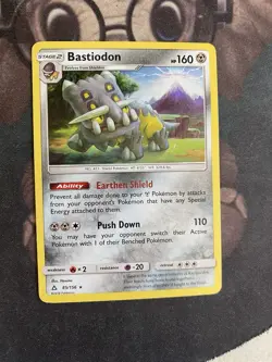 2018 Sun & Moon Ultra Prism--Bastiodon 85/156 Holo FREE SHIPPING PLEASE READ - Image 1