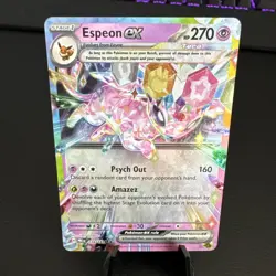 2025 Pokemon Prismatic Evolutions Espeon ex #34/131 Double Rare (NM) - Image 1
