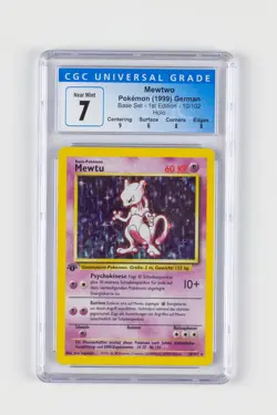 1999 Pokemon German MEWTU Mewtwo German HOLO 1st Edition #10 Graded CGC 7 - Image 1