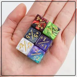 48 Pcs MTG Dice Counters Token Dice, Magic The Gathering Glitter 6 Colors - Image 4