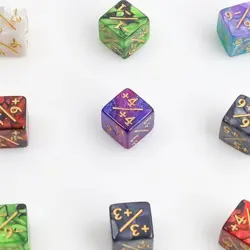 48 Pcs MTG Dice Counters Token Dice, Magic The Gathering Glitter 6 Colors - Image 5