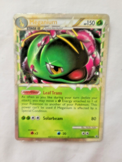2010 Mid-Era Pokemon Meganium Holo Heart Gold Black Star Promo (HGSS08) LP - Image 2