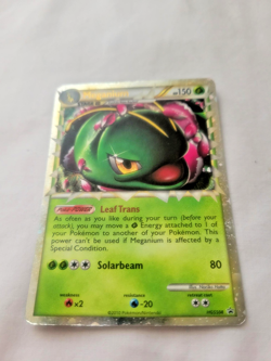 2010 Mid-Era Pokemon Meganium Holo Heart Gold Black Star Promo (HGSS08) LP - Image 3
