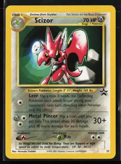 Scizor 33 Black Star Promo Wizards of the Coast Vintage Pokemon NM - Image 1