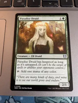 MTG Paradise Druid Commander: Wilds of Eldraine Regular Card MINT Uncommon 0219 - Image 1
