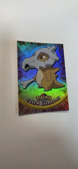 2000 Pokemon Topps Series 2 Foil Holo #104 CUBONE Rainbow - Image 2