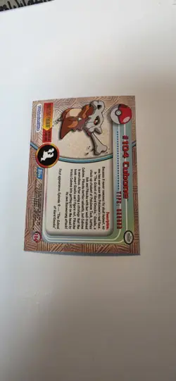 2000 Pokemon Topps Series 2 Foil Holo #104 CUBONE Rainbow - Image 3
