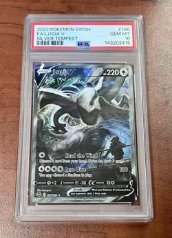 2022 Pokemon Silver Tempest Lugia V Alt Art # 186/195 PSA 10 - Image 1