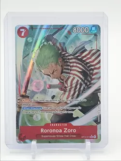 RORONOA ZORO 2026 ONE PIECE THE AZURE SEA'S 7 RARE ALT ART OP14-015 Q1048 - Image 1