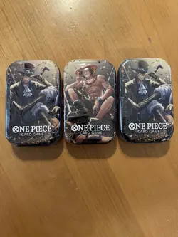 One Piece Mini Tin Pack Set Vol. 2 Lot Of 3 - Brand New/Sealed - Image 1