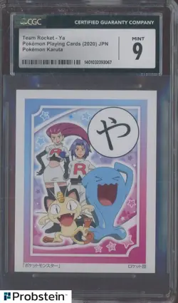 2020 Pokemon Playing Cards Japanese Karuta Team Rocket Ya CGC 9 MINT - Image 1