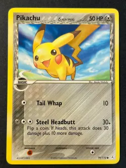 Pikachu 79/110 ex holon phantoms Common Pokemon Card Near Mint - - Image 1
