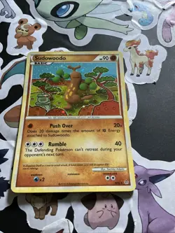 1X Pokemon TCG 9/95 Sudowoodo HGSS Unleashed Holo *SWIRL* Rare LP/NM - Image 1
