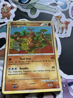 1X Pokemon TCG 9/95 Sudowoodo HGSS Unleashed Holo *SWIRL* Rare LP/NM - Image 2
