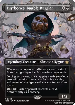 Tinybones, Bauble Burglar (Borderless) [FDN - 324] - NM [] TCG MTG - Image 1
