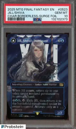 2025 MTG Final Fantasy Borderless Surge Foil #0523 Jill shiva's Dominant PSA 10 - Image 1