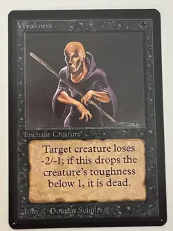 Magic the Gathering MTG Beta Weakness NM (Beta Bob) - Image 1