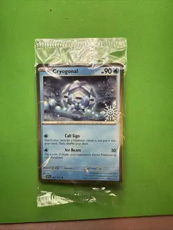 Cryogonal 047/191 Pokemon Holiday Calendar 2025 Stamp Snowflake SEALED - Image 3