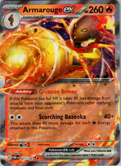 Armarouge ex 027/182 Double Rare Paradox Rift Pokemon NM - Image 1